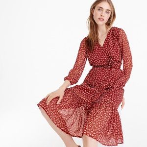 J.Crew Point Sur faux-wrap dress in sparkle floral